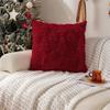 Christmas Celebration Pillow Cover With Invisible Closure Simple Cleaning Sturdy for Living Room Bedroom