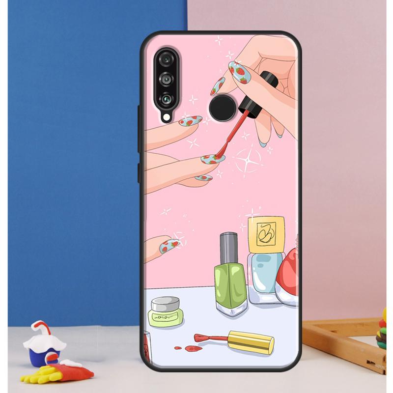 Nail Polish For Huawei Nova Y90 Y70 Y60 Y72 Y61 Y91 12s 12i 11i 7i 8i 9 10 SE P60 Pro P30 P40 Lite Case