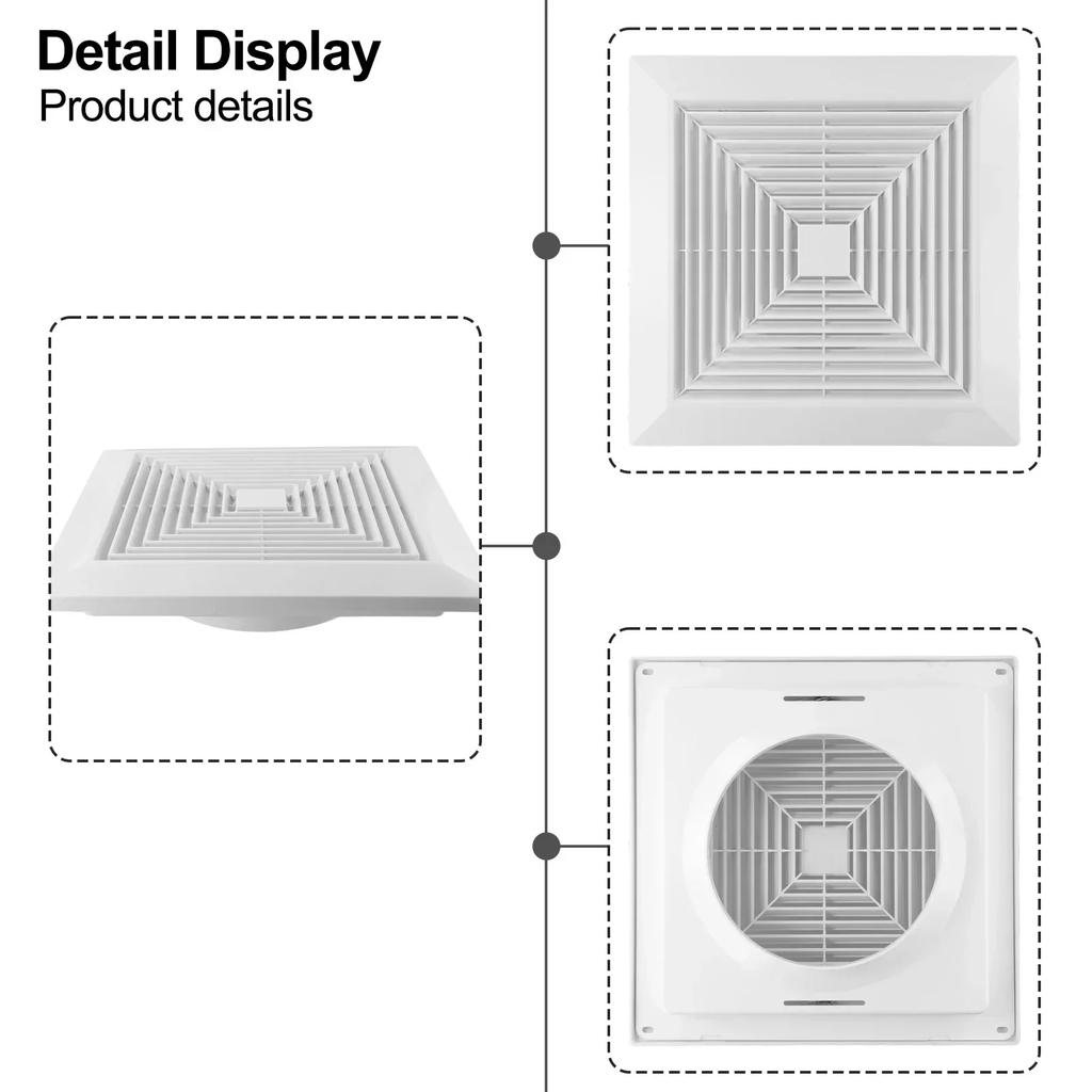 Výstup vzduchového ventilu ABS čtvercový ventilační difuzor pro klimatizaci Zaklapávací pružinový panel Ventilační kryt Odsávání vzduchu Kryt