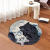 Animal Bathroom Rug Hugging Cat Pattern Door Mat Dry Carpet Funny Machine Wash Water Absorbent Thick Shower Rug With Non-Slip
