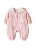 Newborn Baby Girl Sweet Hooded Romper Windbreaker - Spring/Autumn Outerwear