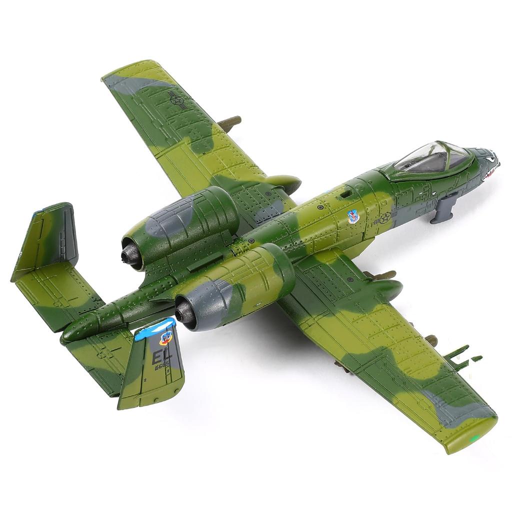 NUOTIE Thunderbolt II Warthog Airplane Model Military Alloy Fighter Aircraft Model A10 Military Aircraft Camouflage Paint Model Collection or Gift for