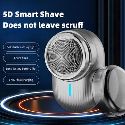 Rasoio elettrico da uomo Mini tascabile ricaricabile portatile indolore senza fili Trimmer coltello viso barba rasoio per viaggio ufficio casa