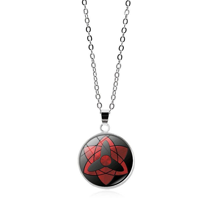 Naruto Necklace Anime Accessories Nine Tomoe Rinne Sharingan Magic Stone Pendant Alloy Crystal