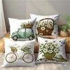 Spring and Summer Daisies Pattern printing pillow cover Short plush Suitable living rooms bedrooms sofas throw cushion cover