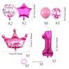 Rosenroter Krone Aluminiumfolienballon Set Baby Geburtstagsfeier Ballon Geburtstag Digital Babyparty Arrangement