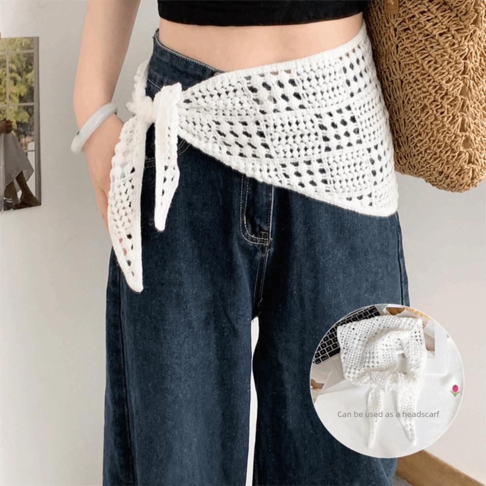

Hollowing Out Triangle Back Flap Ethnic Style Tassel Waistbelt Women Girls 8