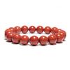 Real Natural Red Coral Stone Bracelet Men Women 4mm 6mm 8mm 10mm Strand Braslet Yoga Meditation Healing Beaded Braclet Pulseria