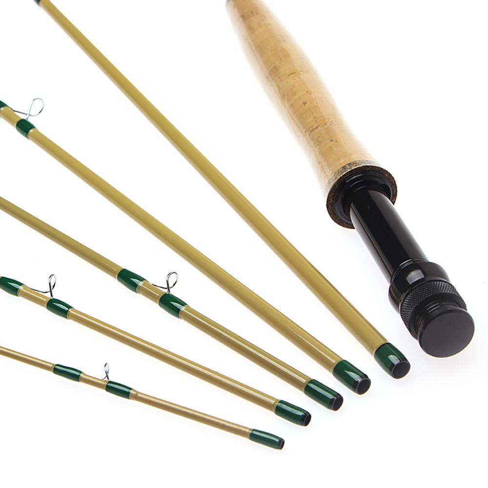 1pc Ultralight Carbon Fiber 8ft 4WT Fast Action Fly Fishing Rod with Cork Handle 6 Sections Portable Fly Rod Catching Trout Bass