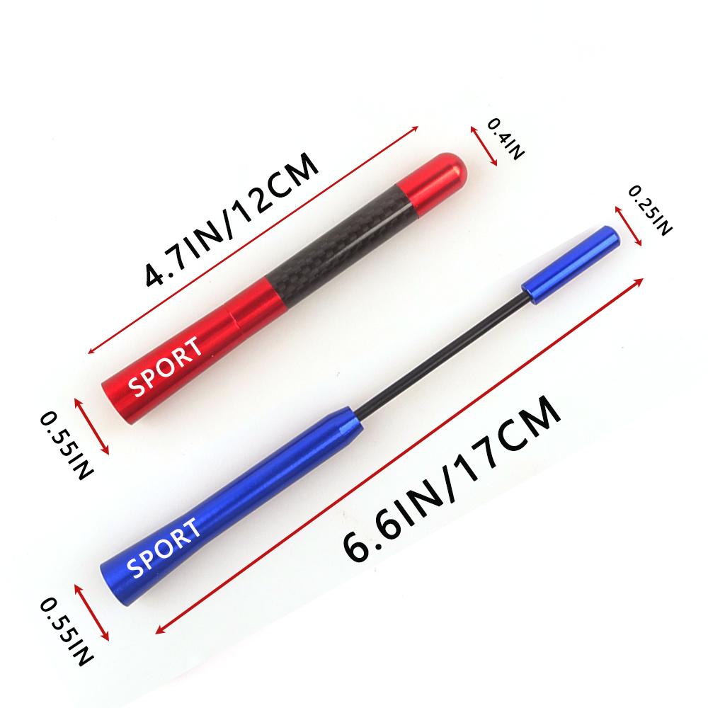 Antenna Radio Corta Universale per Auto 3cm/5cm/12cm Antenna per Tetto Auto in Fibra di Carbonio Antenna Radio Aerea Ricevitore FM/AM Antenne Metalliche