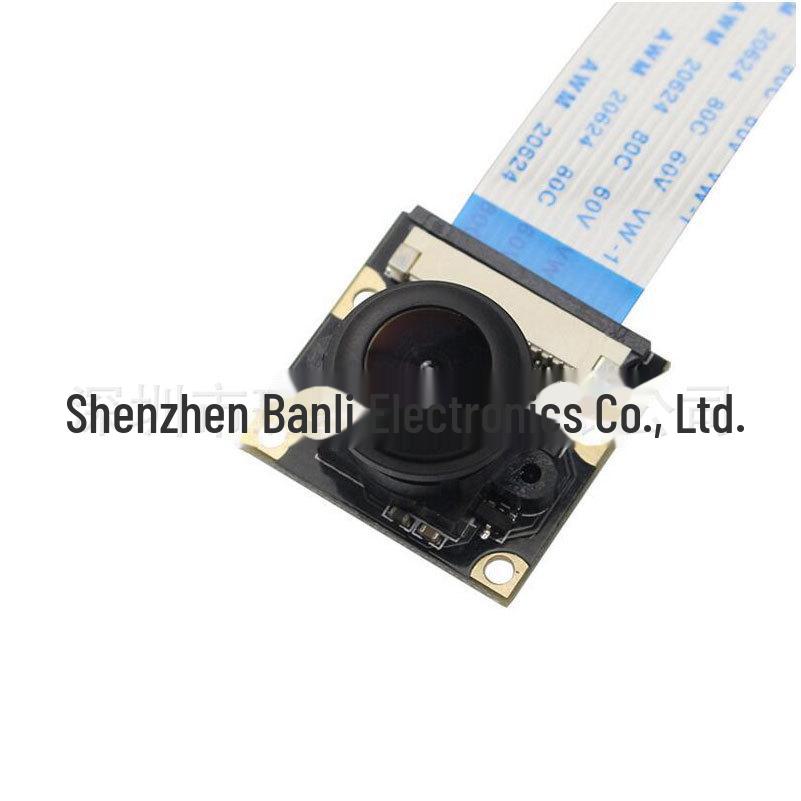 Raspberry Pi 5MP Fisheye Camera with 130° Wide-Angle, NoIR Night Vision for 3B/4B