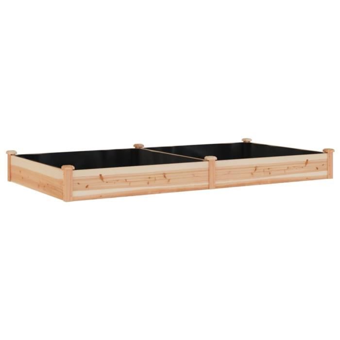 VidaXL Lit surélevé de jardin doublure 240x120x25 cm bois massif sapin 364301