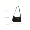 Women Handbag, New Autumn/Winter Commuting Shoulder Under-Arm Bag, Korean Fashi Crossbody Bag with Bow Decorati