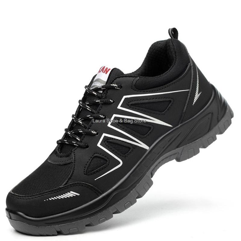 Fashion Work Safety Shoes Men Boots Fashion Work Sneakers Male Shoes Adult Work Boots Steel Toe Shoes Indestructible Men Safety Boots