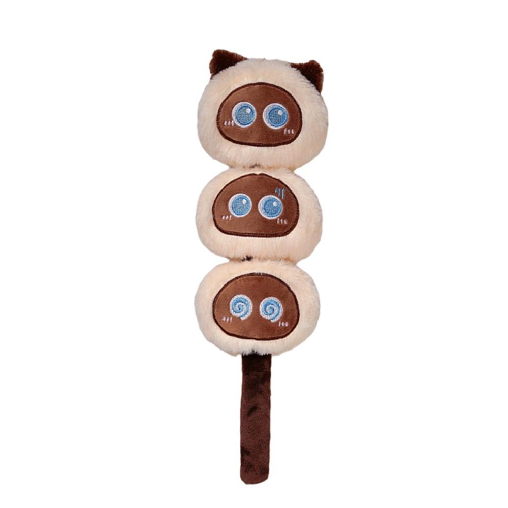 Tanghulu Cat Head Lush Toy Small Ball Creative Cat Stuffed Toy Cartoon Cat Doll  Children Gift