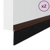 Self Adhesive Door Brush Seals 2 Pcs Brown 100 Cm