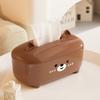 Cartoon Animal Tissue Box Non-Slip Base Large Capacity Napkin Container Thickened Space Saving Paper Towel Holder Desktop Use