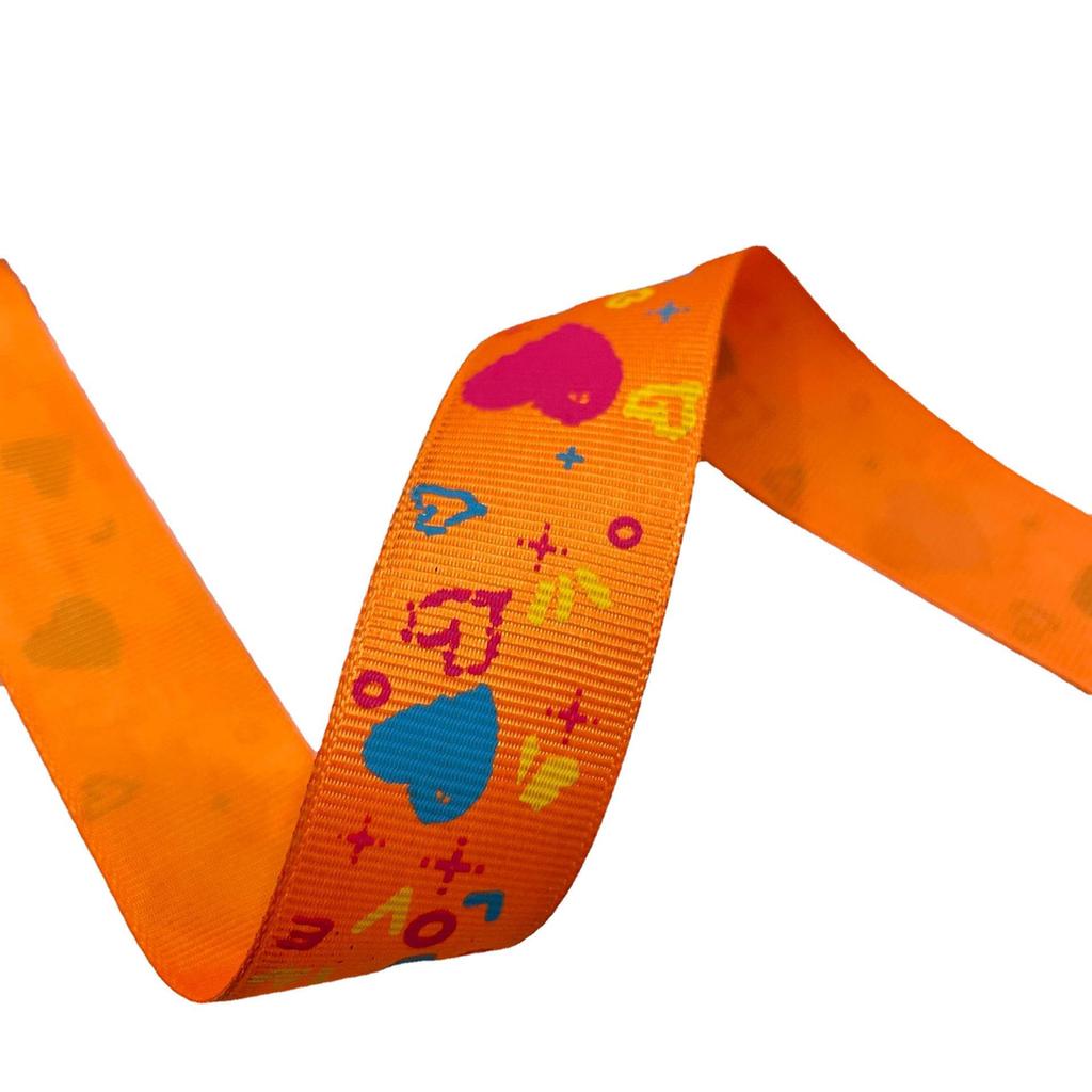 Mingxin Valentine's Day DIY Jewelry Ribbon with Peach Hearts & Leopard Print