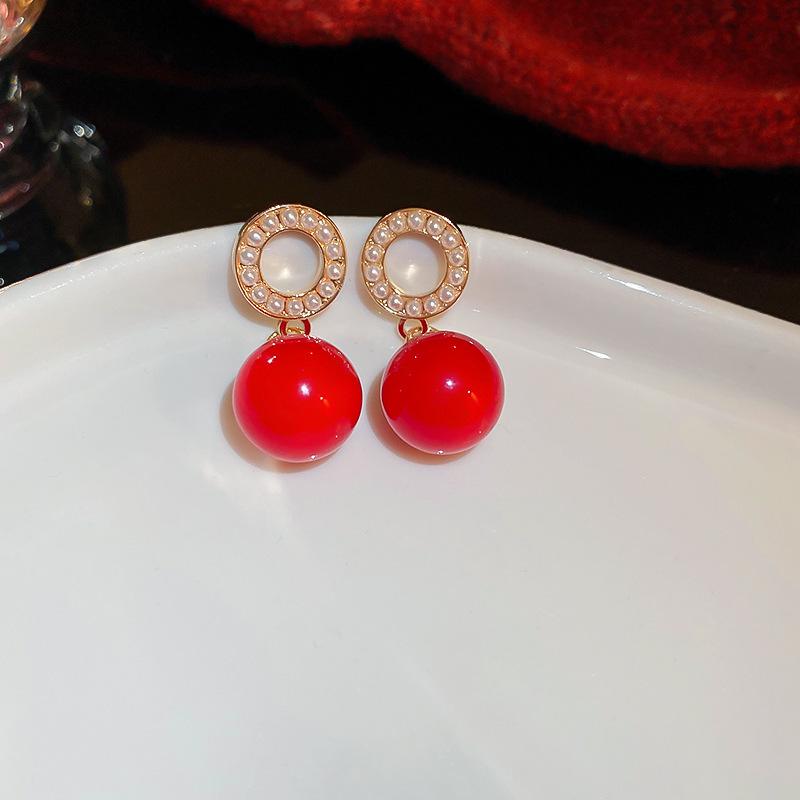 Silver Needle Zircon Star Flower Tassel Stud Earrings - Elegant and Fashionable Women's Accessory