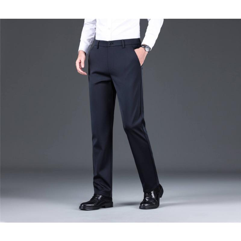 Men's Casual Pants for Men Plus Velvet Thickened High-end Medium and High Waist Autumn and Winter Youth High-end Business Trousers Straight Pants