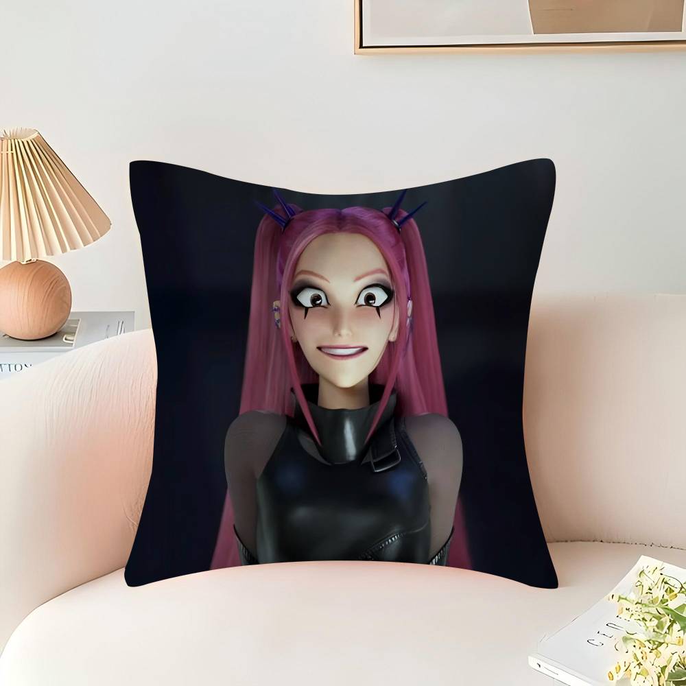 Demon Hunters Mira Throw Pillow Cover 45x45cm Soft Cozy Decorative Pillowcase Covers With Zipper For Couch Sofa Bedroom
