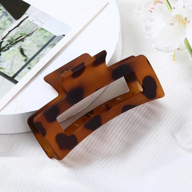 Multicolor Large Thick Acrylic Hair Clip Rectangle Hairclip Long Hair Resin Claw Clips Nonslip Jaw Clips