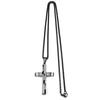 Christian Religion Simple Cross Pendant Necklace for Women Men Stainless Steel Black Color Amulet Chain Necklaces Jewelry Gift