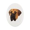 Boerboel, Mastín Sudafricano -Placa Con Foto Y Texto Geométrico de la Marca Art-Dog