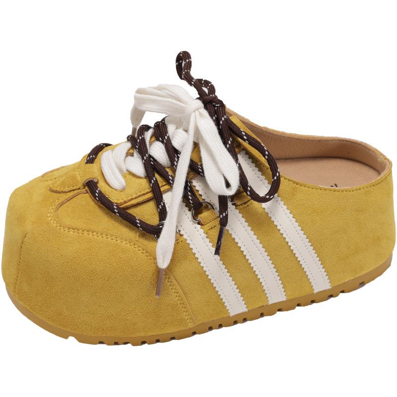 

Нишевый дизайн модные шлепанцы на толстой подошве для женщин 2025 весна новинка матовый ремень Boken обувь модные тапочки тренд 40