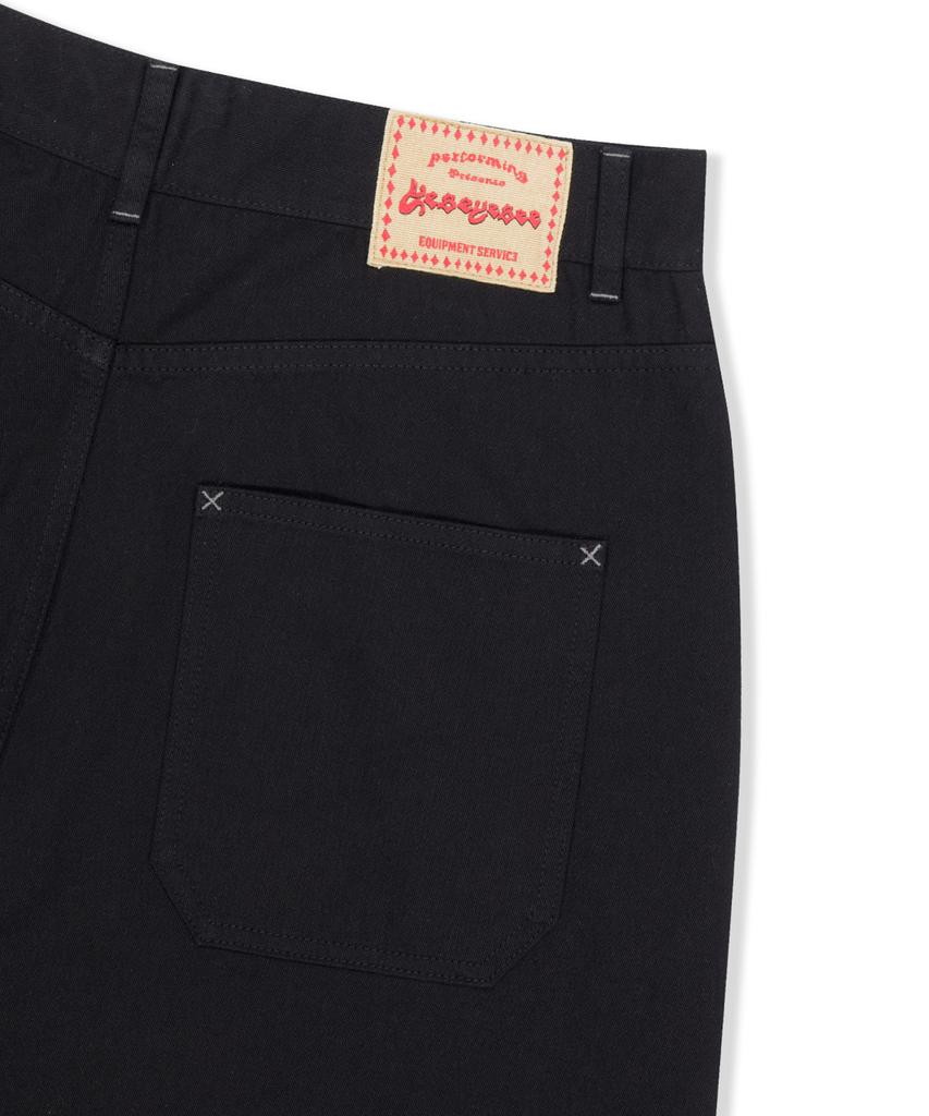 YESEYESEE Paneled Chino Pants Black