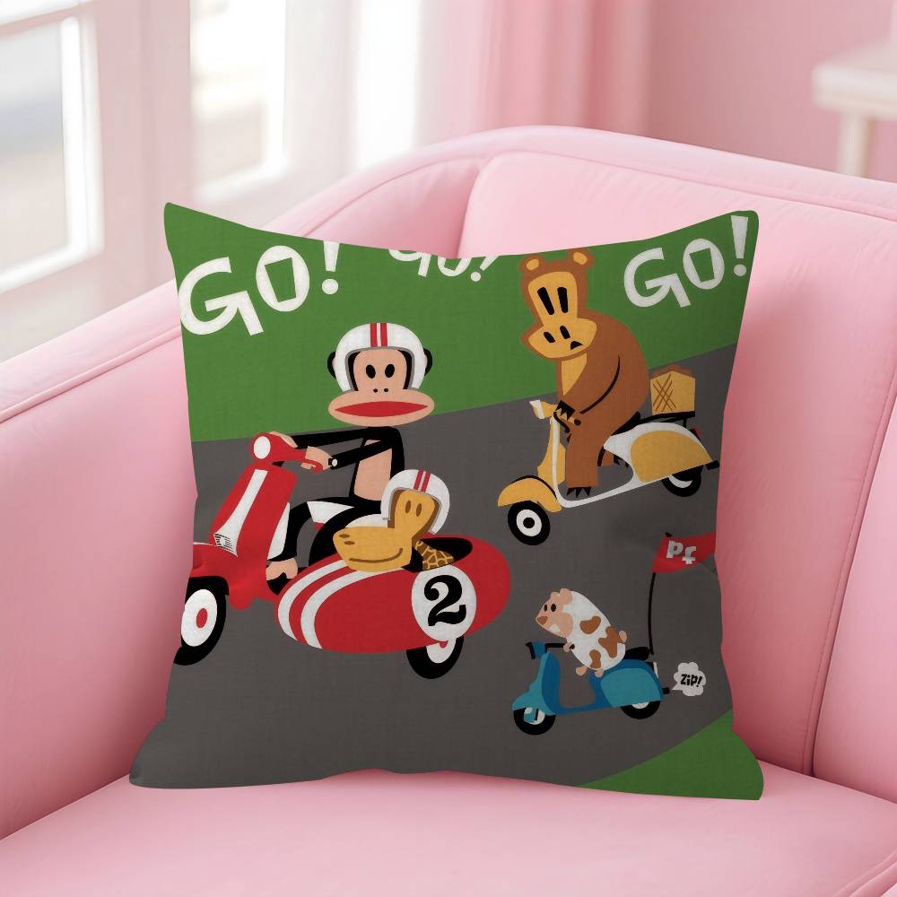 Cartoon PPaul LOGO Frank Monkey Pillowcase Toon Gift Cushion Cover Bedroom Home Sofa Chair Seat Decor Pillow Case