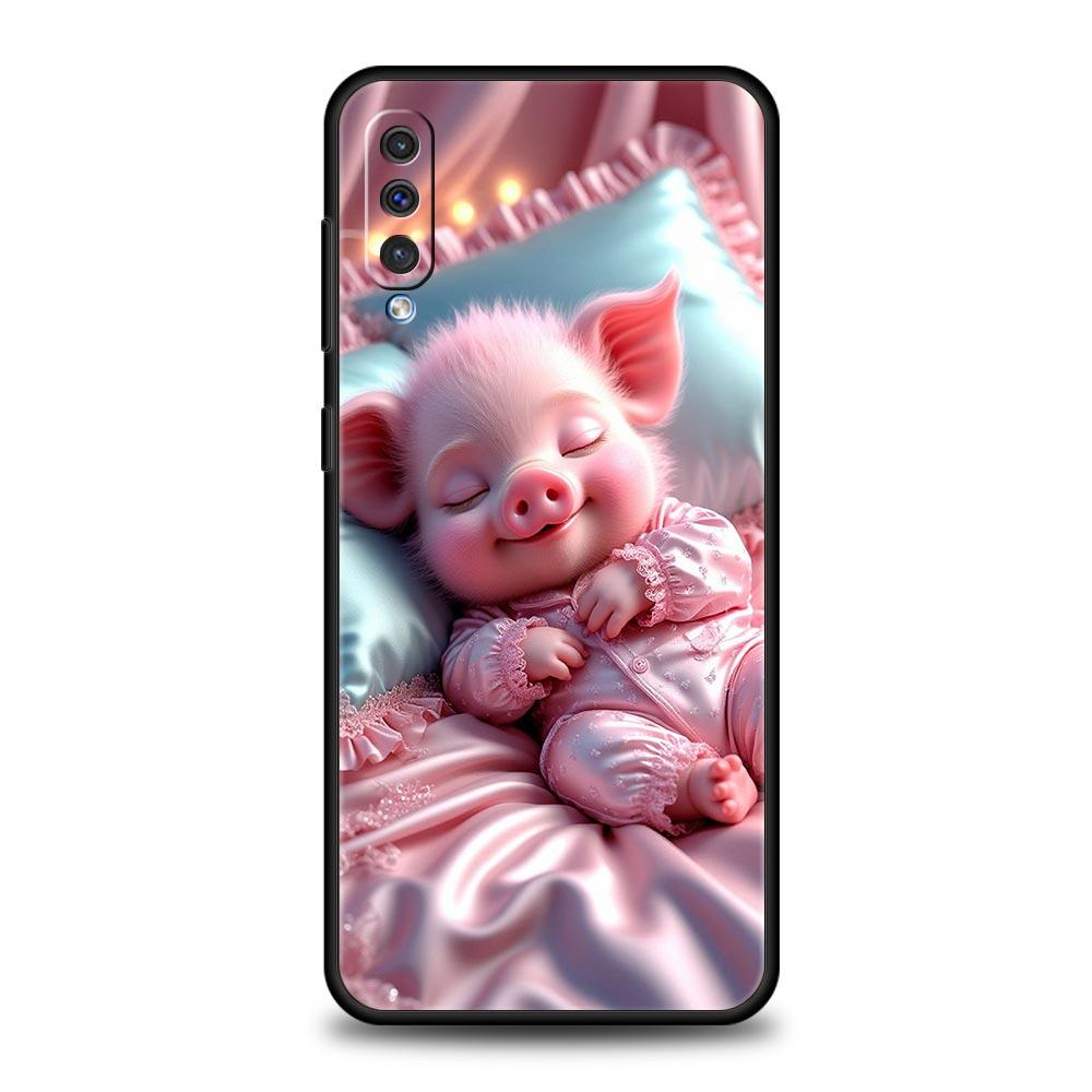 Custodia carina per telefono a forma di maialino per Samsung Galaxy A56 A54 A42 A36 A34 A26 A24 A16 A14 A12 A06 A50 A52 A10 5G Guscio morbido in TPU Fundas Capa Borsa