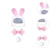 3Pcs Cute Costume Bunny Costume Cute Bunny Ears Accessories Cosplay for Daily wearing Small Dogs Photo Props Halloween Festival