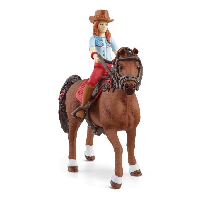 Figurky Jezdkyně Hannah a Cayenne, od 5 let, Schleich 42539 Horse Club - sada, 15,1 x 7,9 x 18 cm
