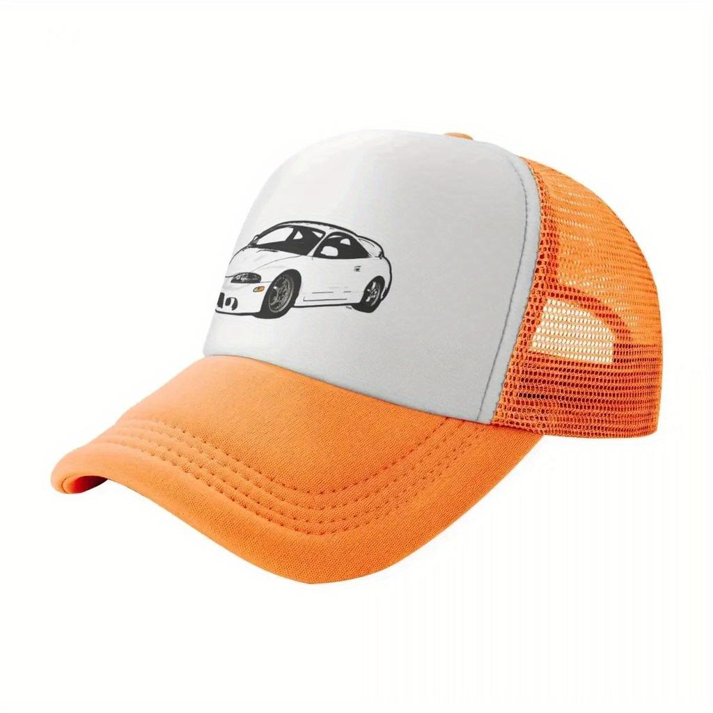 Sport Car Trucker Hat Breathable Mesh Back Baseball Cap Outdoor Casual Headwear for Enthusiasts