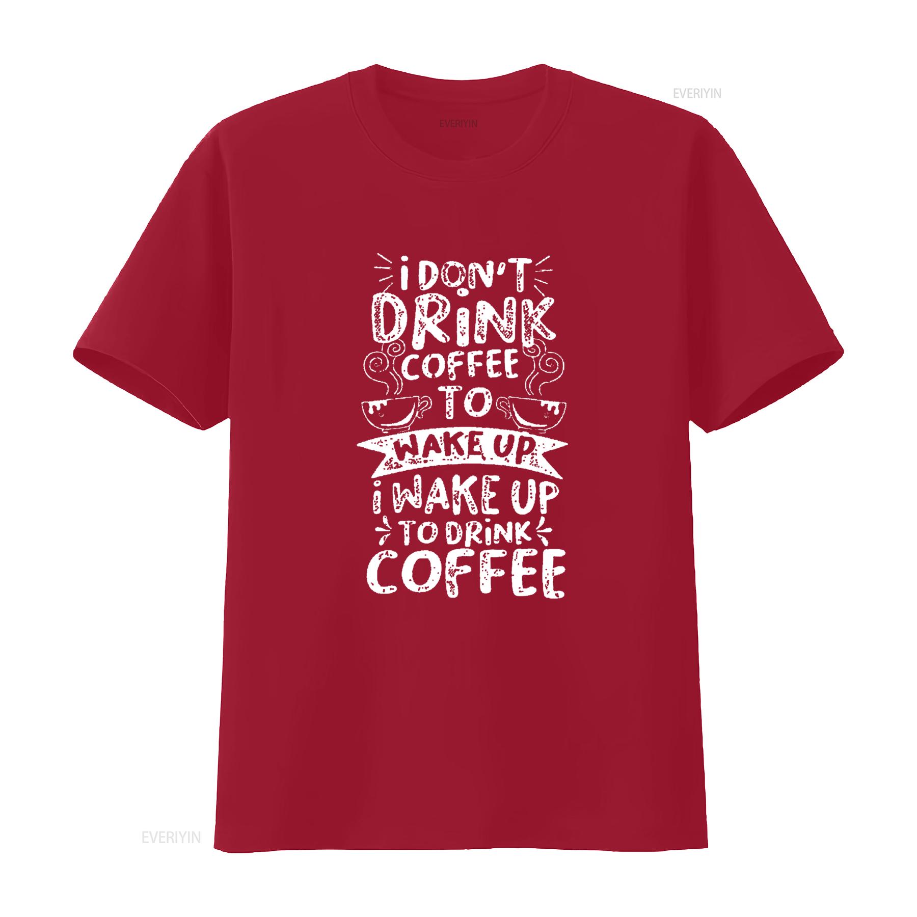 

Женская футболка I Don t Drink Coffee To Wake Up Черная X Large винтажная стираная Унисекс уличная одежда Удобная дизайнерская одежда Повседневная S