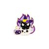 Creative Magician Cat Brooch for Kids Students Metal Badge Backpack Clothing Accessories Halloween Gifts