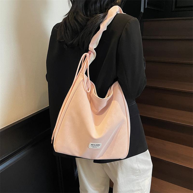Casual Large-capacity Bag Women's  New Slack Shoulder Messenger Bag College Student Tote Bag
