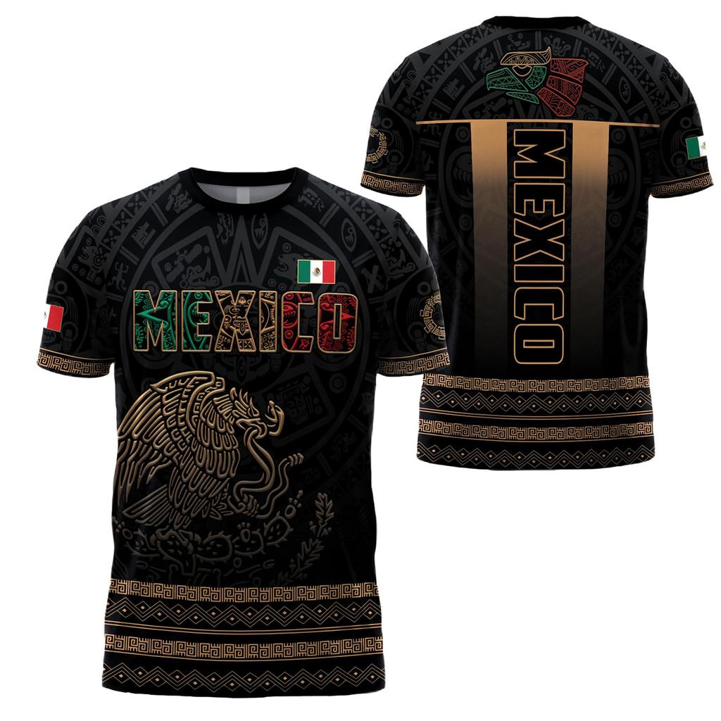 Men's Casual Short Sleeve T-Shirt Mexico Letter Print Crew Neck Lightweight Soft Fabric Comfortable Fit