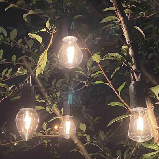 1/2/3/4Pcs Solar Rechargeable Camping Light 3 Modes Adjustable Portable Outdoor Hiking Emergency Tent Hanging LED Bulb Lamp