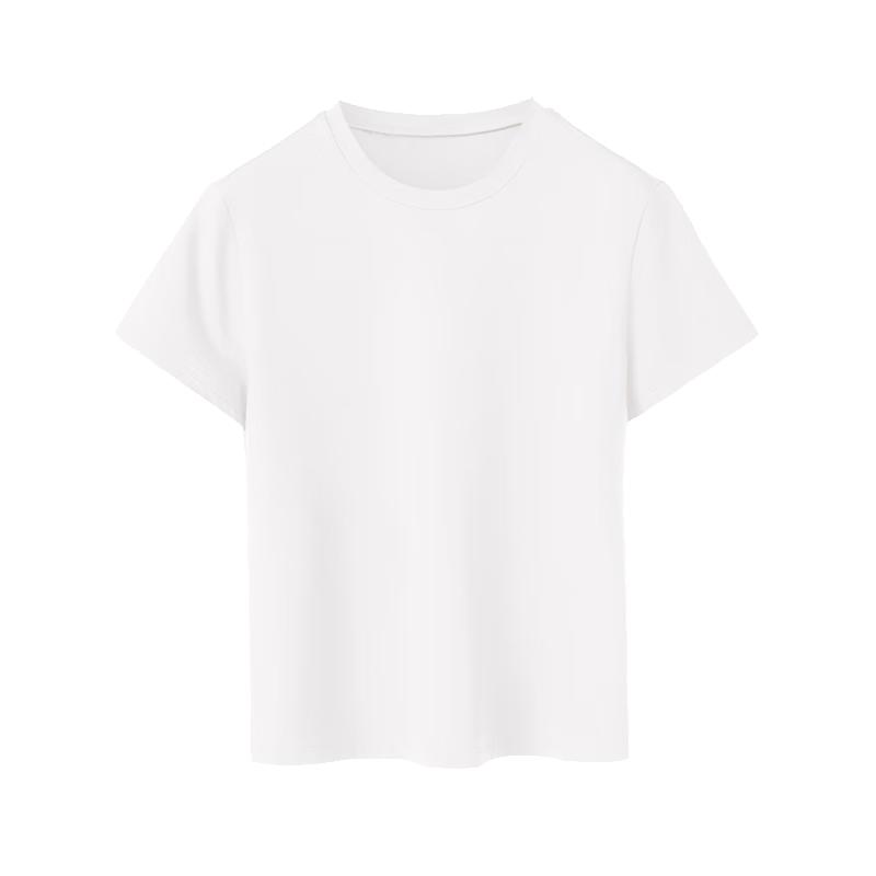 Women s Slim Fit Cotton Round Neck T-Shirt L