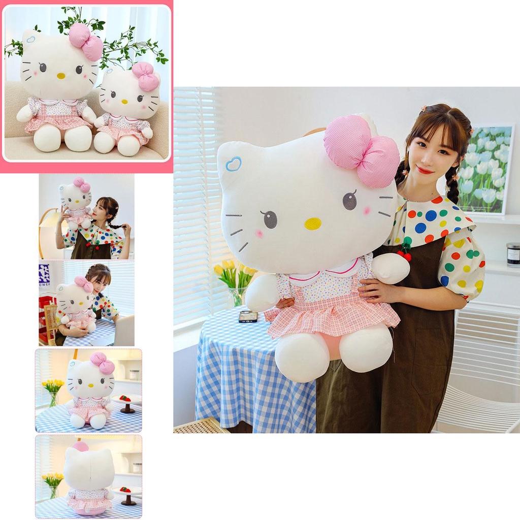 Cute Kt Cat Plush Toy Soft Stuffed Animal Doll Wholesale Gift For Birthdays