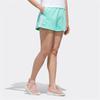 Adidas Neo Side Stripe Lace-Up Running Training Shorts Women Shorts Green GK1556