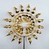 Wind Powered Metal Windmill Ground Mounted Windmill Rotating Garden Art Wind Spinner  Lawn Decor