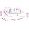 Modular Sofa with Footstool and Cushions Light Grey
