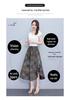 Women's Floral Cotton Silk Wide-Leg Skirt Pants - Summer Casual Elastic Waist, Plus Size, Lightweight Seven-Point Length.
