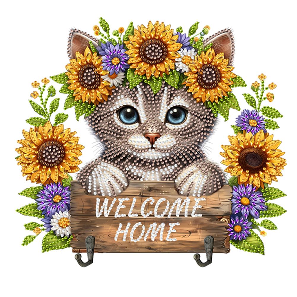 Animal Wood DIY Diamond Painting Hooks Creative Handmade Gift for Various Occasions for Wall Decoration and Space-Saving Storage