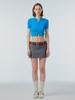 Instant Punk Slim Crop Knit Zip-Up - Blue