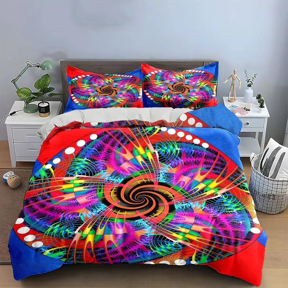 Colorful Abstract Art Set Soft Comfortable Duvet Cover Bedding Set Included 1*Duvet Cover & 2*Pillowcases Gift