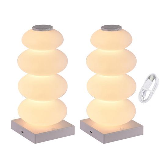 Candy Gourd LED Desk Lamp Touch Control USB Powered Rechargeable Colorful RGB Table Light